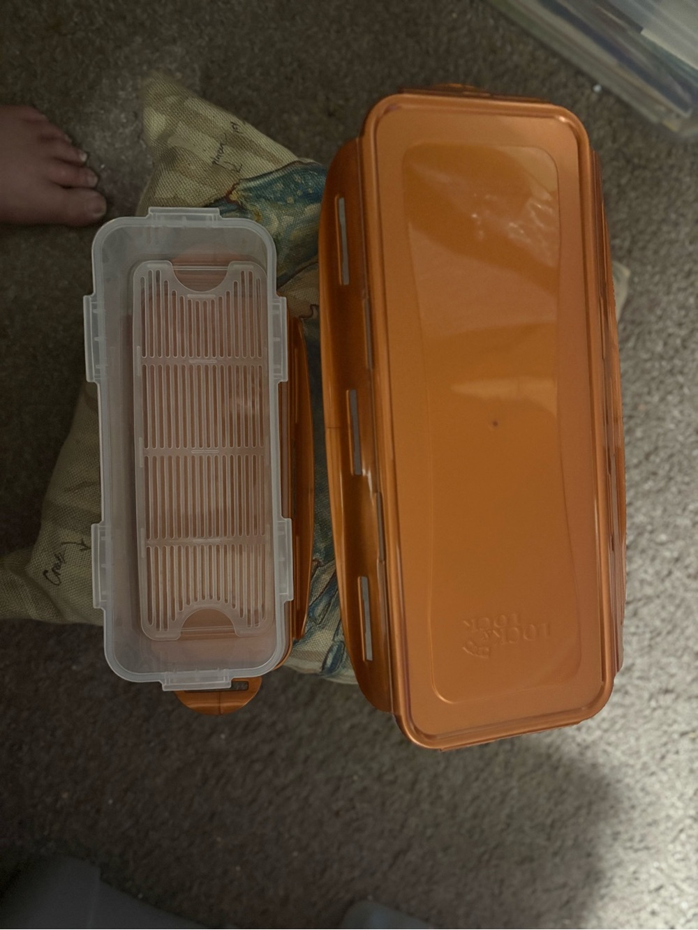 2-Copper Rectangle Lock & Lock Storage Containers with Lids New